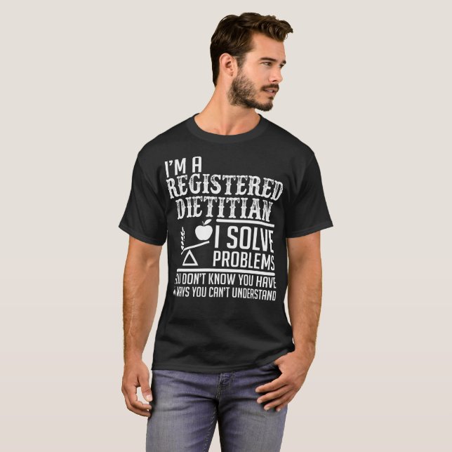 Camiseta El dietético registrado soluciona problemas (Anverso completo)