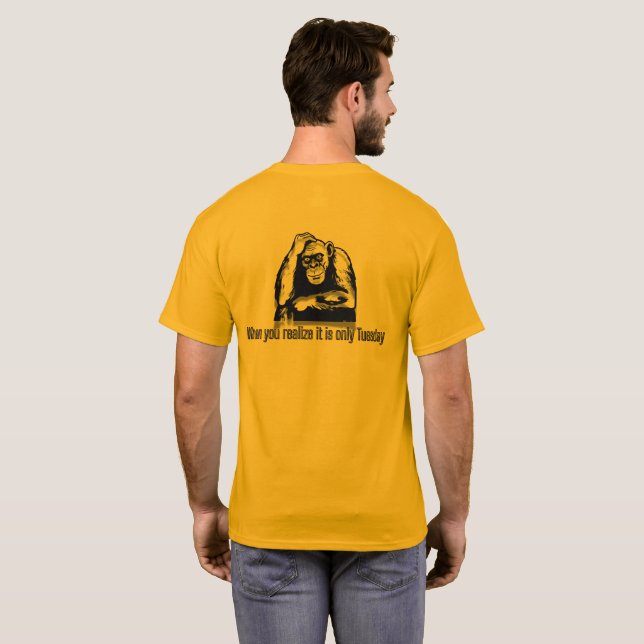 Camiseta El dilema del pensador profundo (Reverso completo)