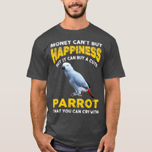 Camiseta El dinero del Chiste de loro gris africano, Mascot