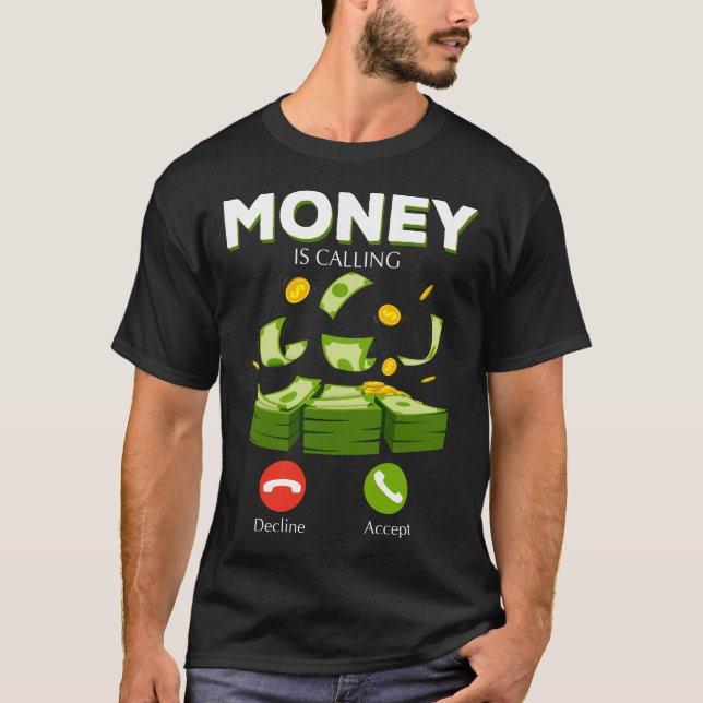 Camiseta El Dinero Llama A La Empresa De Efectivo (Anverso)