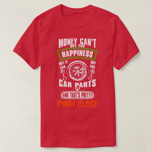 Camiseta El dinero no puede comprar la felicidad pero sí la (Diseño del anverso)