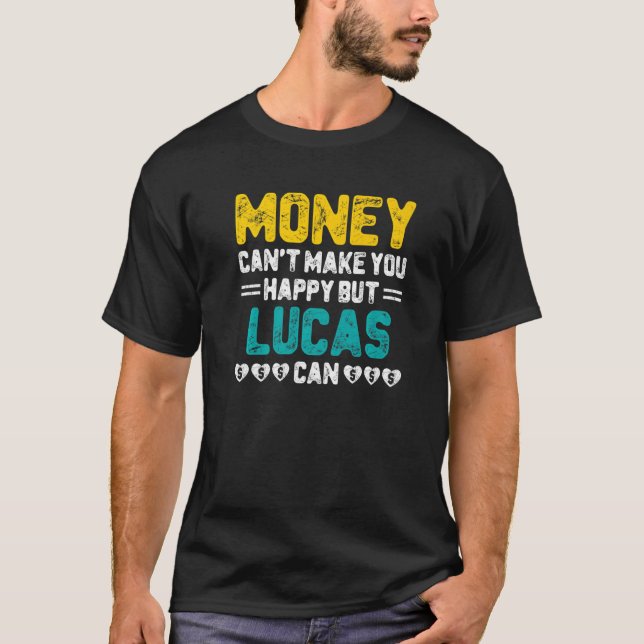 Camiseta El dinero no puede hacerte feliz Lucas puede ser g (Anverso)