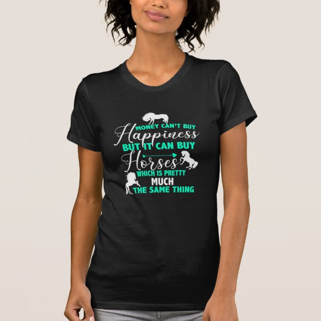 Camiseta El dinero puede comprar caballos Mint Green (Anverso)