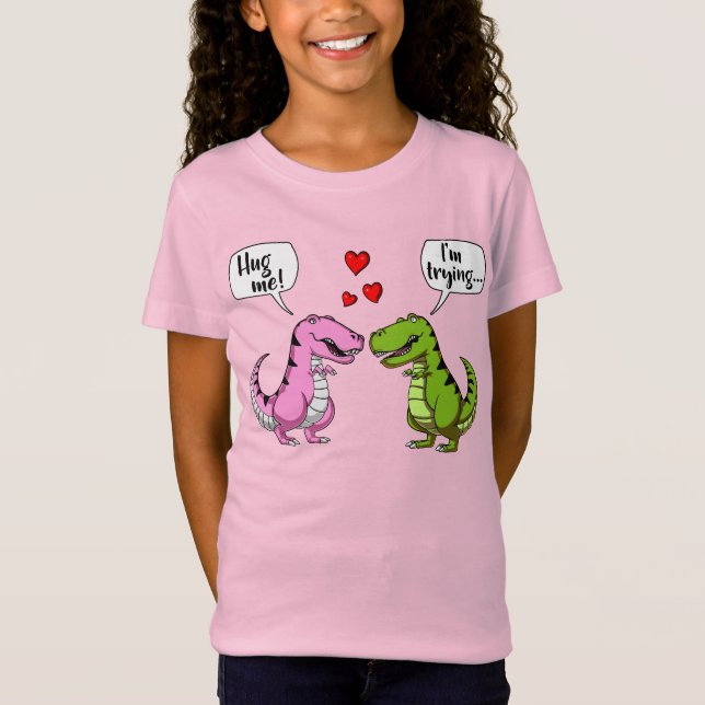 Camiseta El dinosaurio de T-Rex me abraza chiste divertido (Anverso)