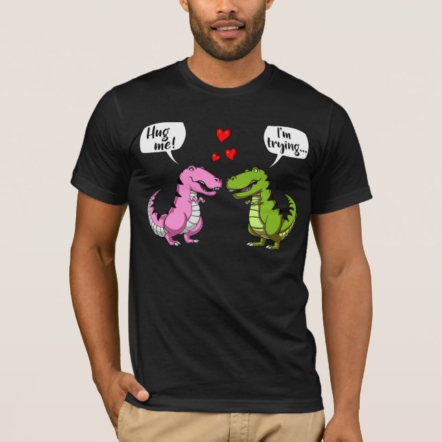 Camiseta El dinosaurio de T-Rex me abraza chiste divertido (Anverso)