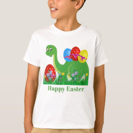 Camiseta El dinosaurio lindo de Pascua de los muchachos