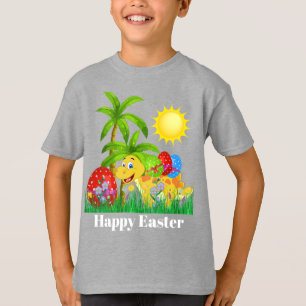 Camiseta El dinosaurio lindo de Pascua de los muchachos
