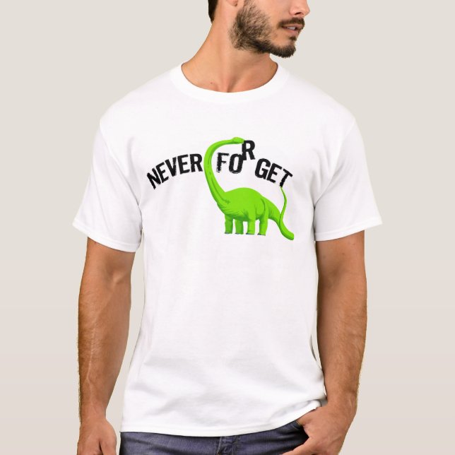 Camiseta El dinosaurio nunca olvida (Anverso)
