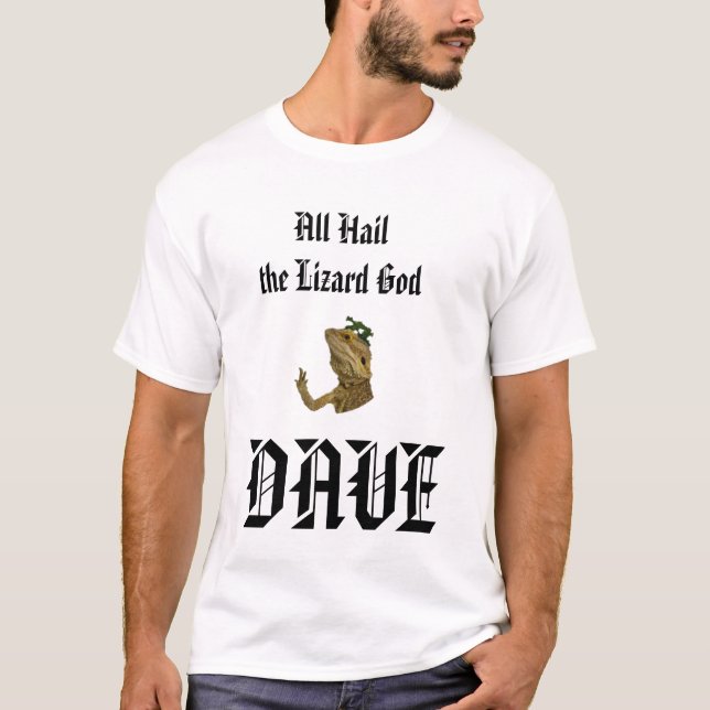 Camiseta El Dios de Lizard Dave (Anverso)