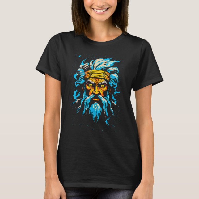 Camiseta El Dios del cielo de la mitología griega de Zeus (Anverso)