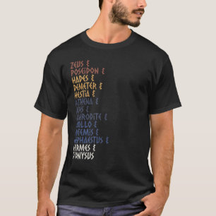 Camiseta El Dios griego antiguo y la diosa mito de la mitol