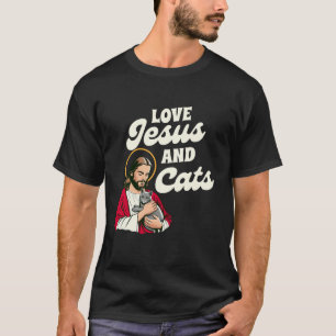 Camiseta El Dios religioso ama al dueño del gato Mama