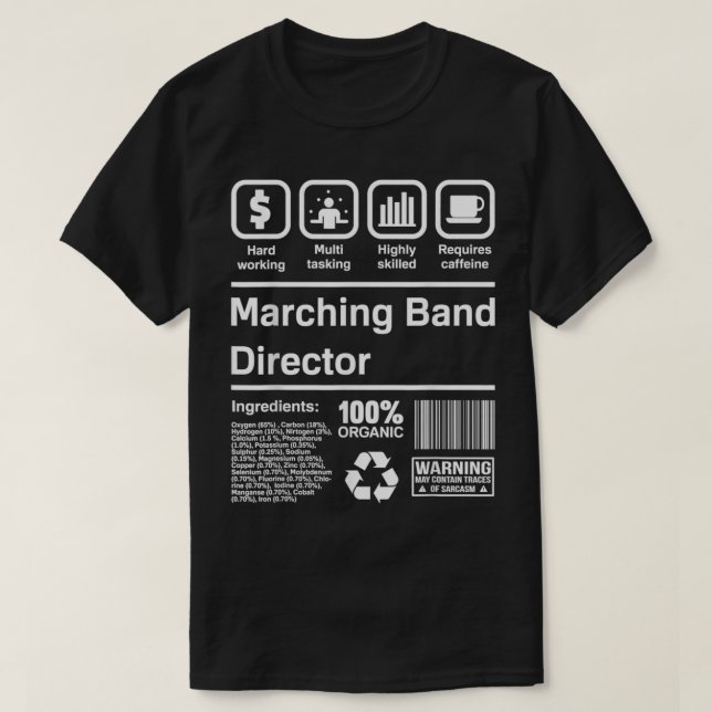 Camiseta El director de la banda de Marcha da regalos graci (Diseño del anverso)