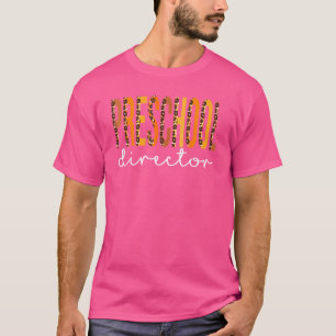 Camiseta El director de preescolar Leopard Cute Fall otoño 
