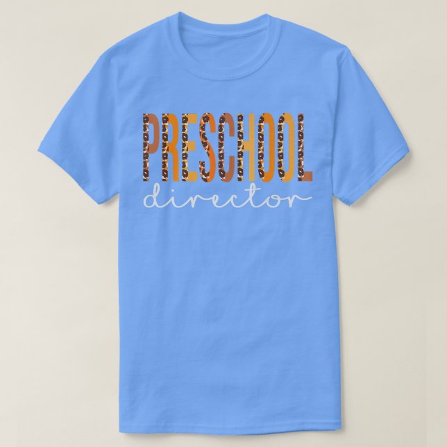 Camiseta El director de preescolar leopard Cute Fall otoño  (Diseño del anverso)