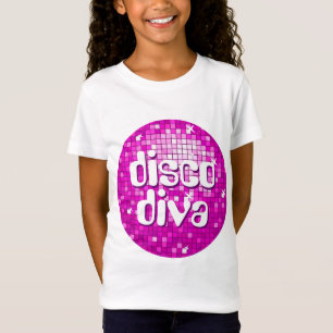 Camiseta El disco teja el rosa "camiseta cabida los chicas
