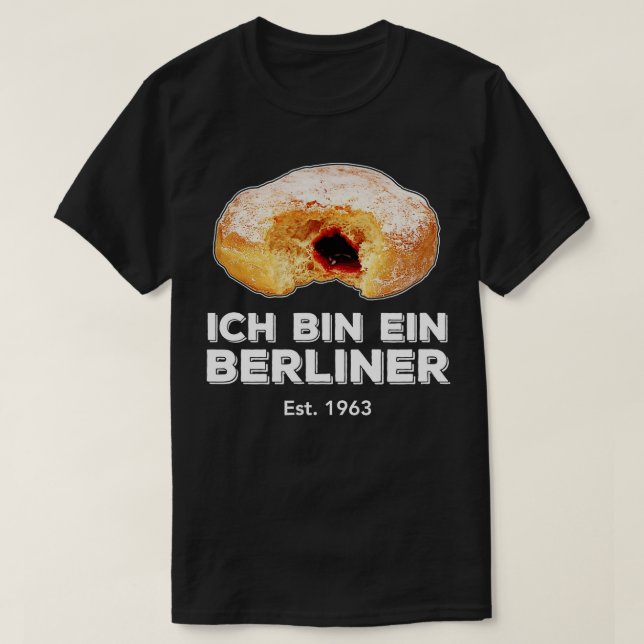 Camiseta El discurso de Ich Bin Ein Berliner Jelly Donut Fr (Diseño del anverso)