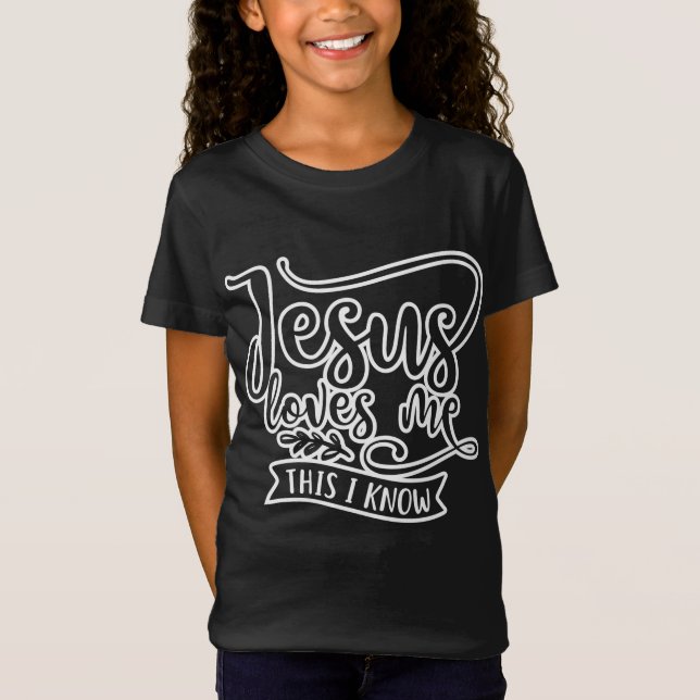 Camiseta El Diseño Cristiano Jesús Me Ama. Esto lo sé (Anverso)