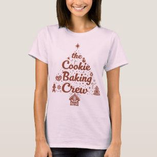 Camiseta El diseño de árbol de Navidad de la tripulación de