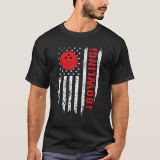 Camiseta El diseño de Bowler de la Bandera Americana para a