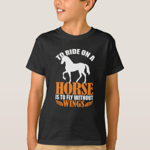 Camiseta El diseño de caballos para montar en caballo es u
