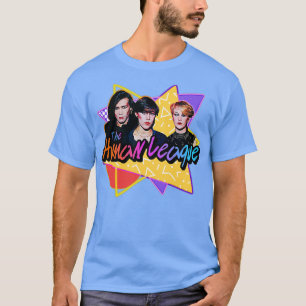 Camiseta El diseño de estilo retro de la Liga Humana de los