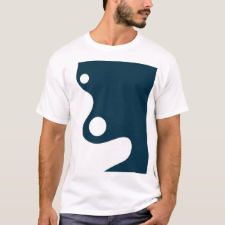Camiseta El diseño de fondo azul.