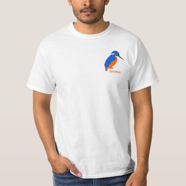 Camiseta El diseño de Kingfisher acaba de añadir un nombre (Anverso)