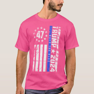 Camiseta El diseño de la bandera estadounidense Trump 2024 
