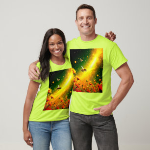 Camiseta El diseño de la felicidad de polen dorado de las a
