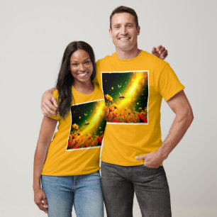 Camiseta El diseño de la felicidad de polen dorado de las a