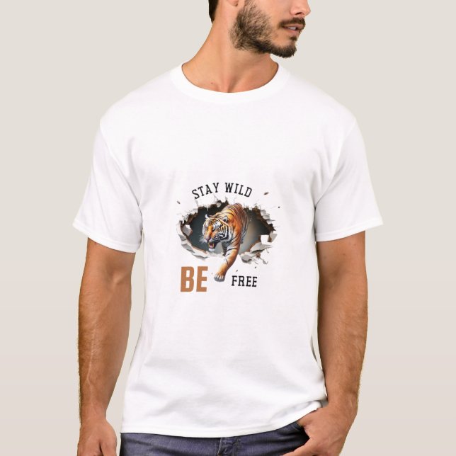 Camiseta El diseño de la foto del tigre (Anverso)
