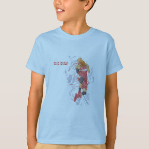 Camiseta El diseño de la gran pelirroja y el baloncesto