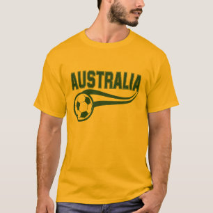 Camiseta El diseño de la pelota de fútbol y Australia es un
