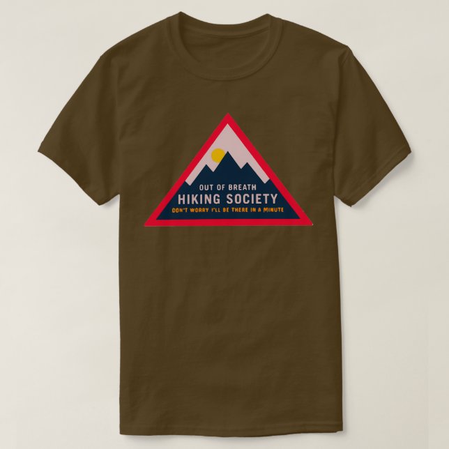 Camiseta El diseño de la sociedad de senderismo para salir  (Diseño del anverso)