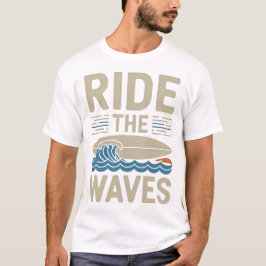 Camiseta El diseño de la tabla de surf retro Waves