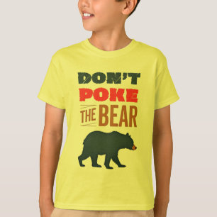 Camiseta El diseño de la tipografía Minimalista del oso