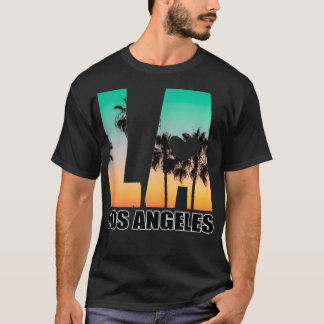 Camiseta El diseño de Los Ángeles La Palm Tree Sunset Boule