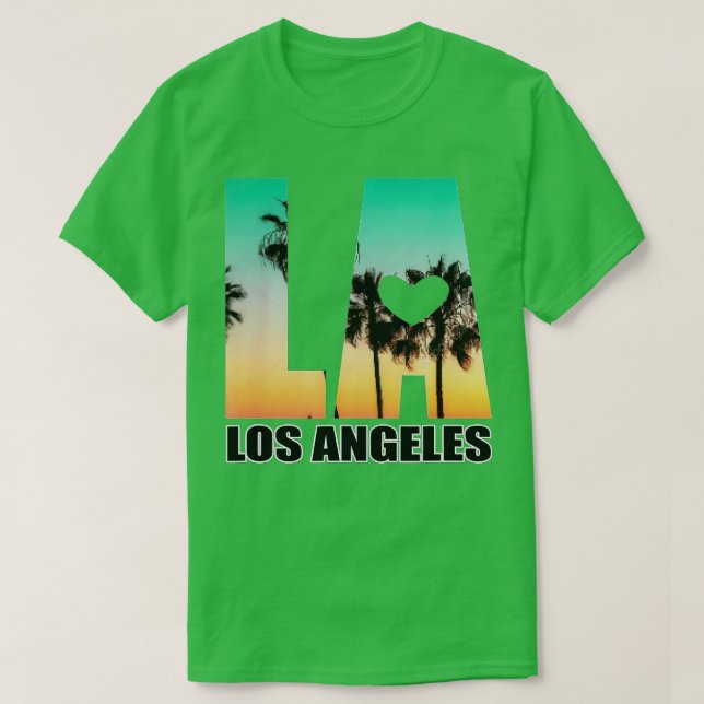 Camiseta El diseño de Los Ángeles La Palm Tree Sunset Boule (Diseño del anverso)