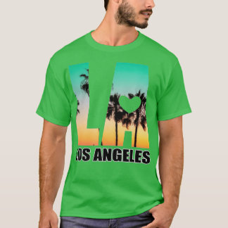 Camiseta El diseño de Los Ángeles La Palm Tree Sunset Boule