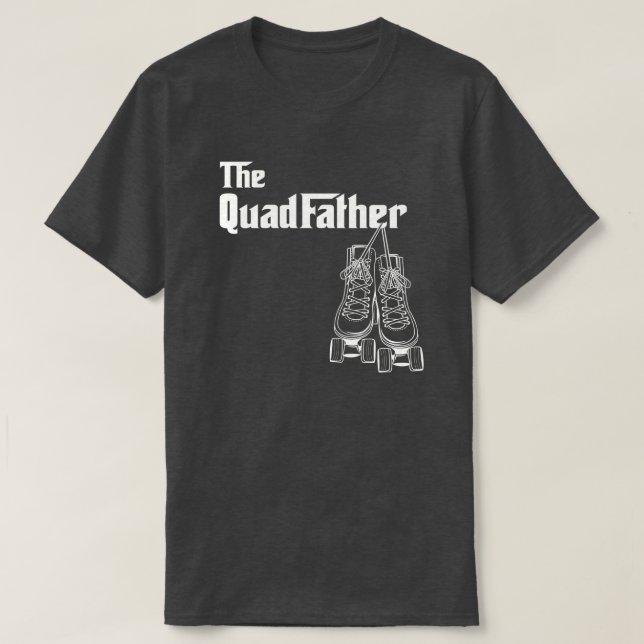 Camiseta El diseño de patinaje sobre ruedas QuadFather (Diseño del anverso)