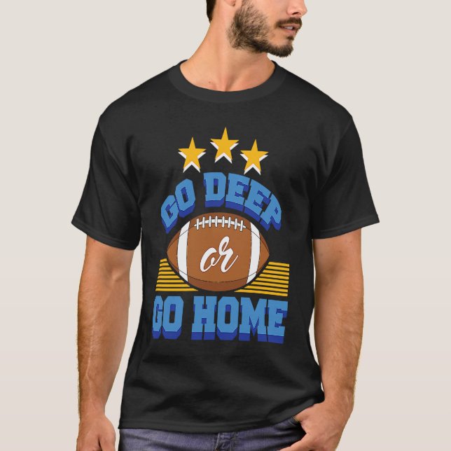 Camiseta el diseño de texto de fútbol americano genial y di (Anverso)