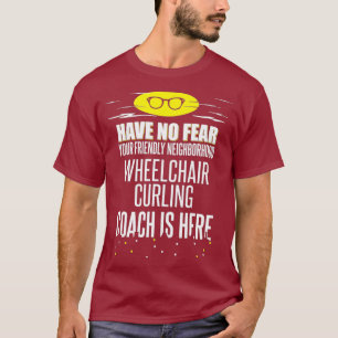 Camiseta El diseño del entrenador de curling en silla de ru