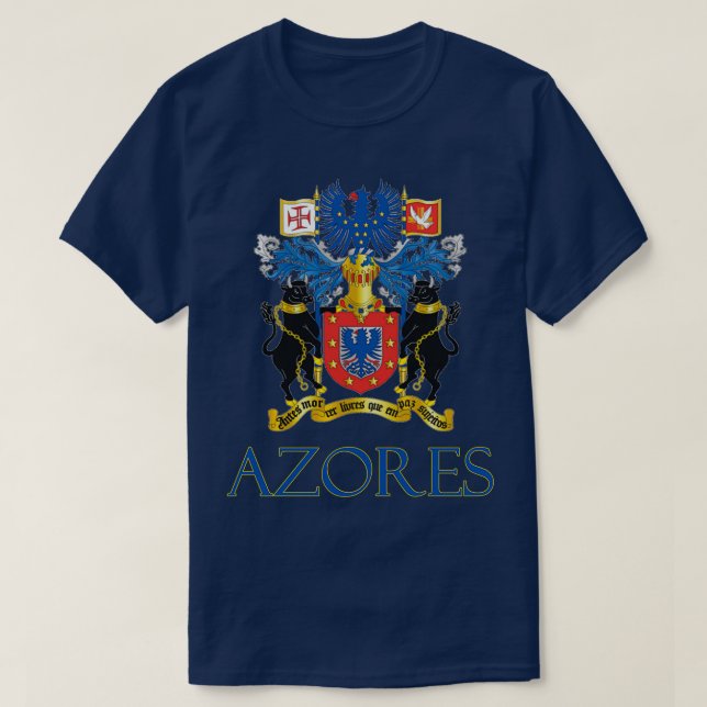 Camiseta El diseño del escudo nacional de armas de las Azor (Diseño del anverso)