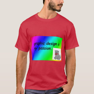 Camiseta el diseño es mi pasión arcoiris comic sans regalo 