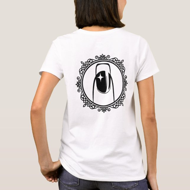 Camiseta El diseño manicurista es bello arte (Reverso)