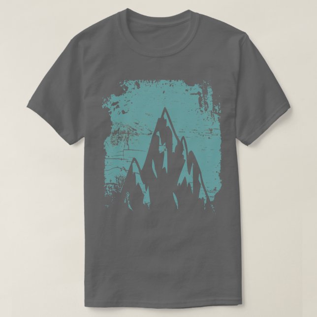 Camiseta El diseño retro de las montañas (Diseño del anverso)