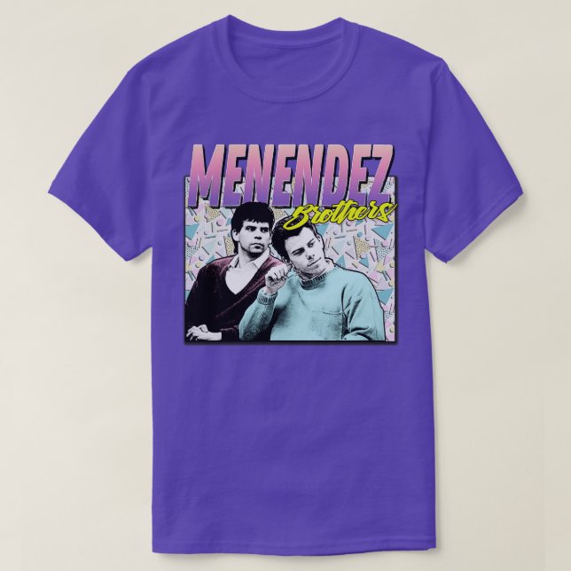 Camiseta El diseño retro gráfico de Menéndez Brothers 90 (Diseño del anverso)