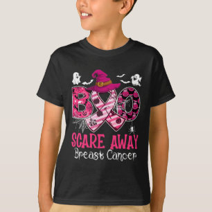 Camiseta El disfraz de Halloween ahuyenta el cáncer de mama