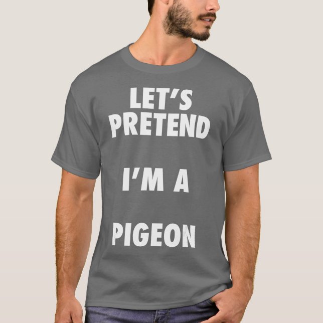 Camiseta El disfraz de pichón de Halloween nos hace pretend (Anverso)